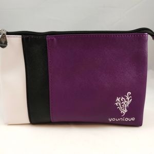 Younique color block travel makeup bag.